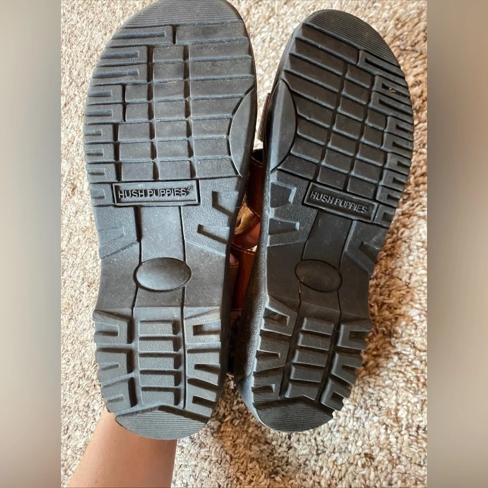 Hush Puppies All Star Fisherman Sandals Brown Leather Size 11